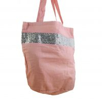 Supplément d'am sac shopping pailleté rose